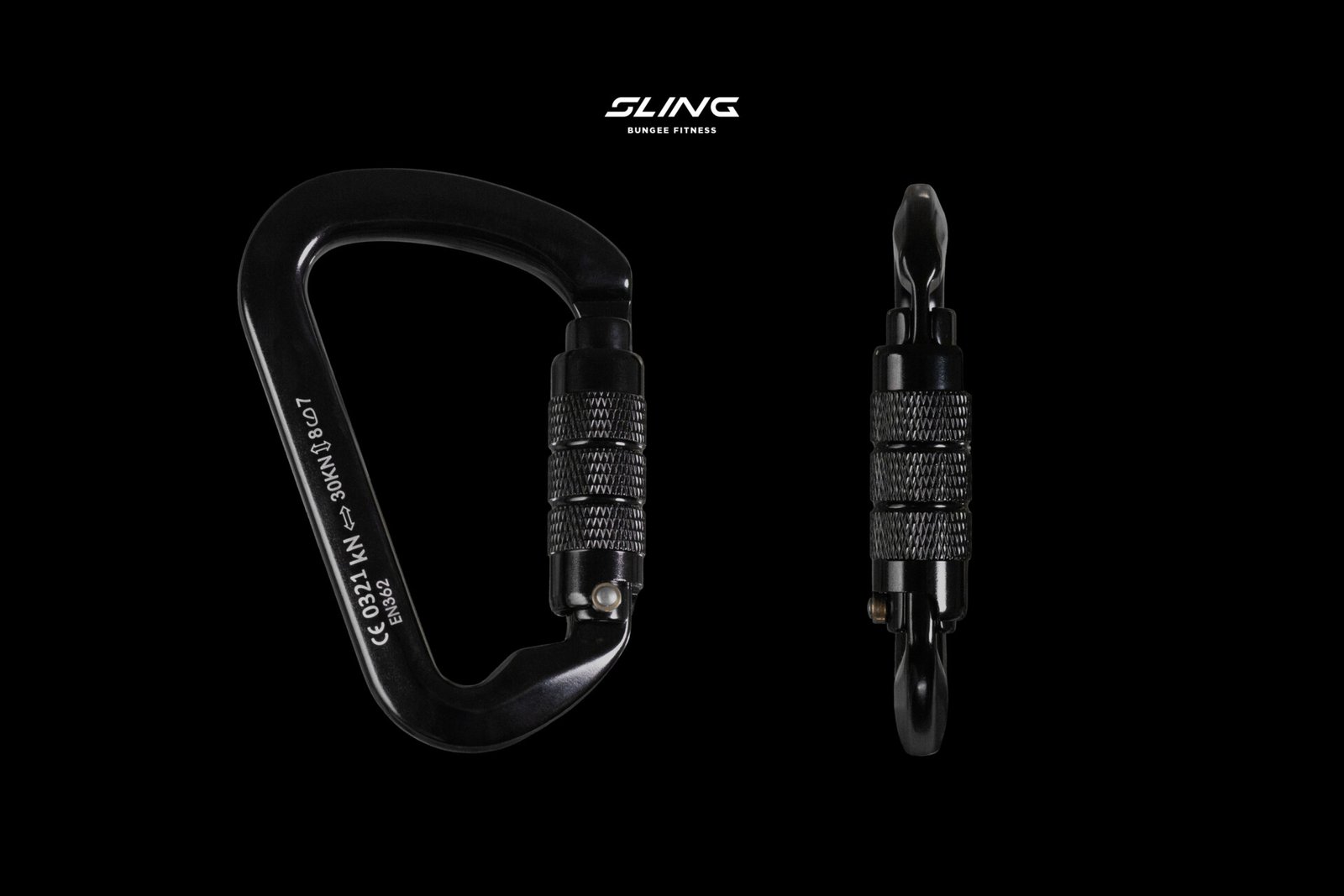 Sling Bungee equipment, bungee fitness, Sling D Shape Carabiner (Auto Lock)